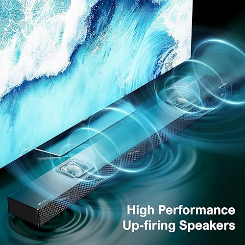 Miniatura 5 de ULTIMEA Sistema de cine en casa Dolby Atmos 5.1.2, barra de sonido inalámbrica con subwoofer de 8 pulgadas y altavoces de alimentación superior,