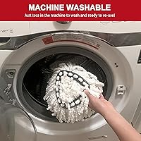 Vista 6 de O-Ceda Easy Wrin Spin Mop Reemplazo – Paquete de 8 cabezales de mopa giratoria de microfibra, repuestos de limpieza fáciles