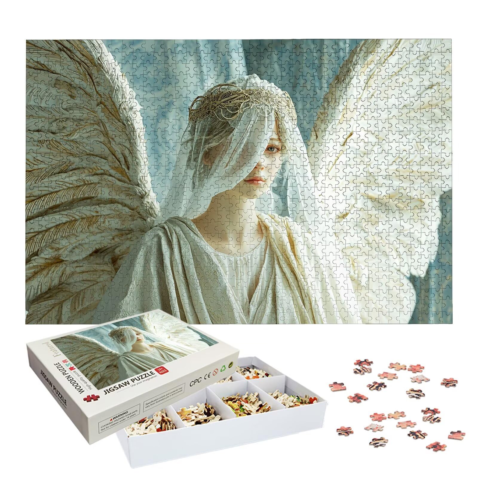 Puzzle 5000 Pezzi Angelo, Puzzle Donna 5000 Pezzi Arte per Adulti e Bambini, Misura: 156.5x105.5 cm, Puzzles Legno per Adulti con Squisita Scatola di Imballaggio, Idea Regalo Donna, Regalo Uomo, -8557