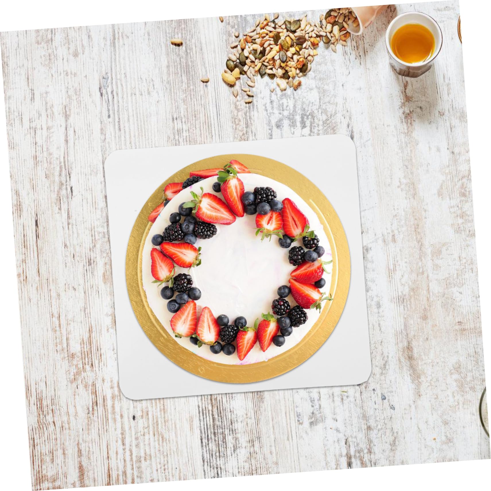 UPKOCH Tablero De Pastel Cuadrado De Base De Tarta Reutilizable para Bodas Y Fiestas Soporte para Pasteles De Limpiar 25 Piezas X 5