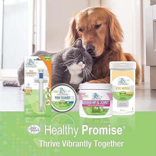 Miniatura 7 de Four Paws Healthy Promise - Solución calmante de aloe para ácaros de oído para gatos, reduce el olor y alivia la picazón, 0.75 onzas líquidas