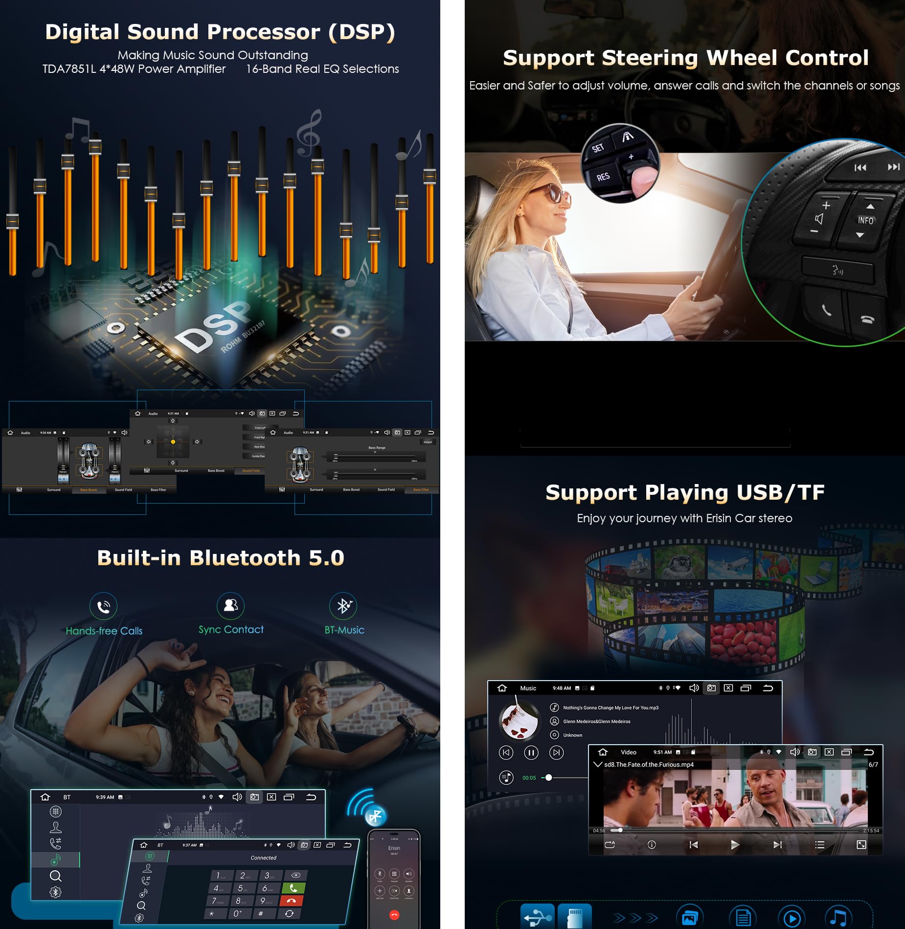 8 Core 4GB 64GB Android 14 Autoradio per Mercedes Benz Classe S W220 Classe CL W215 GPS Navigatore Carplay Android Auto DSP Bluetooth 5.0 A2DP Radio WiFi DAB+IPS Schermo tattile Canbus