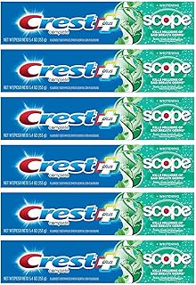 Crest Toothpaste Plus Scope Whitening Minty Fresh (Pack of 6)