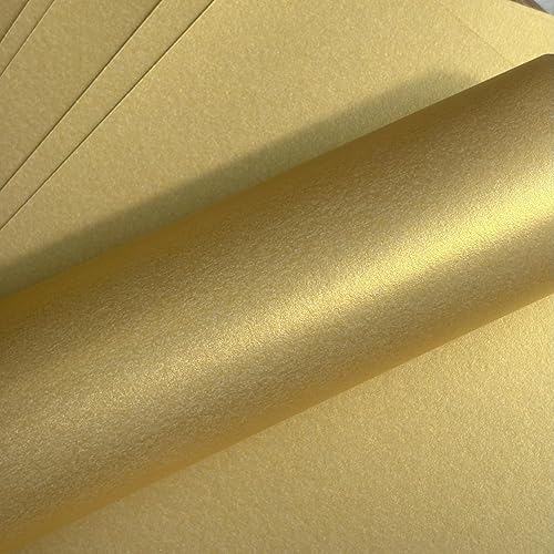 Miniatura 3 de Papel A4 Oro Real Color Oro Perlado 120gsm Doble Cara Adecuado para Impresoras de Inyección de Tinta y Láser (100)