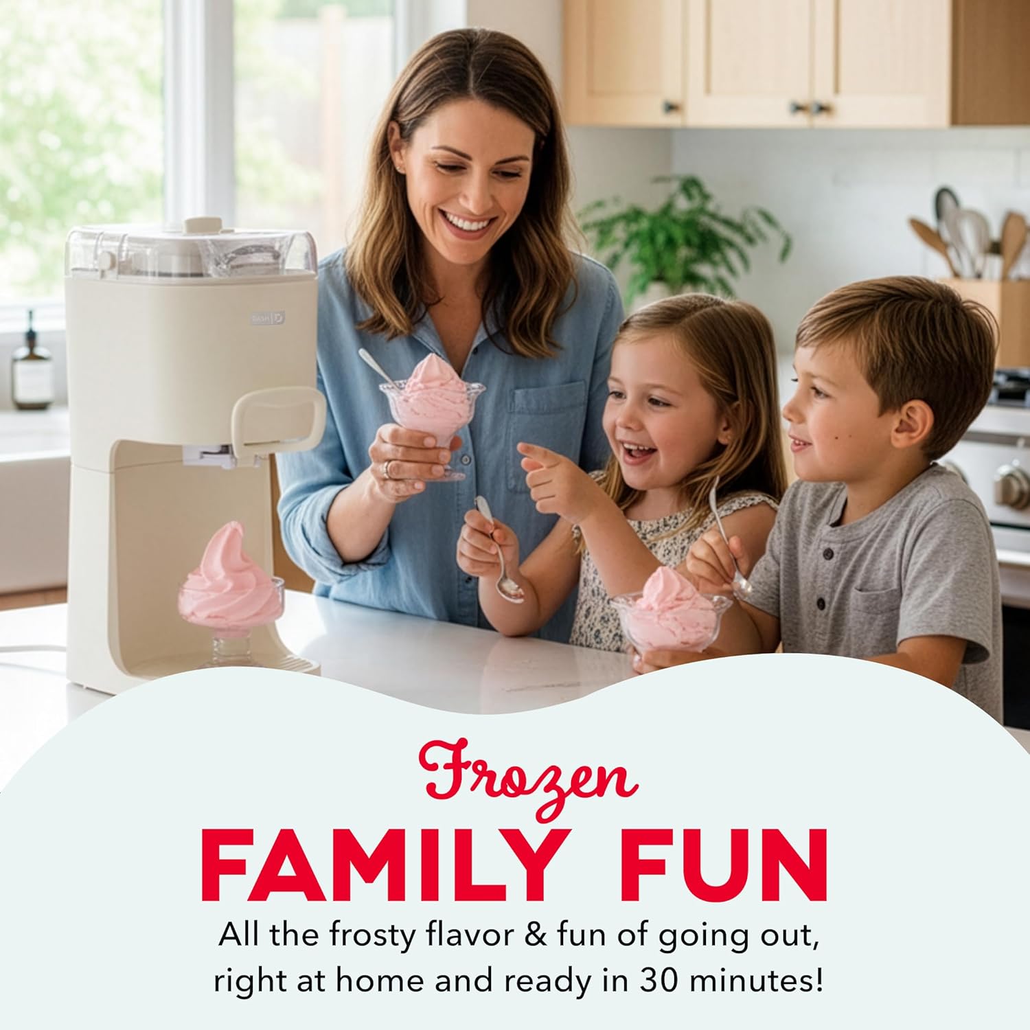 Dash Soft Serve Ice Cream Machine - Frozen Dessert Machine for Soft Serve, Froyo, Sorbet, and Fruit Whips - Compact Design - Features Double Insulated Freezer Bowl - 1-Pint Capacity