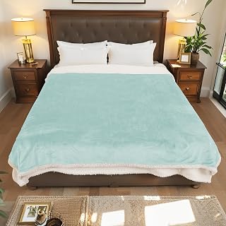 Electric Heated Blanket Full Size 72"x84", Dual-Sided Soft Flannel & Sherpa, LCD Display 10 Heat Settings with 1-12H Timer & Overnight Safe, Bed & Couch, Machine Washable, Light Green