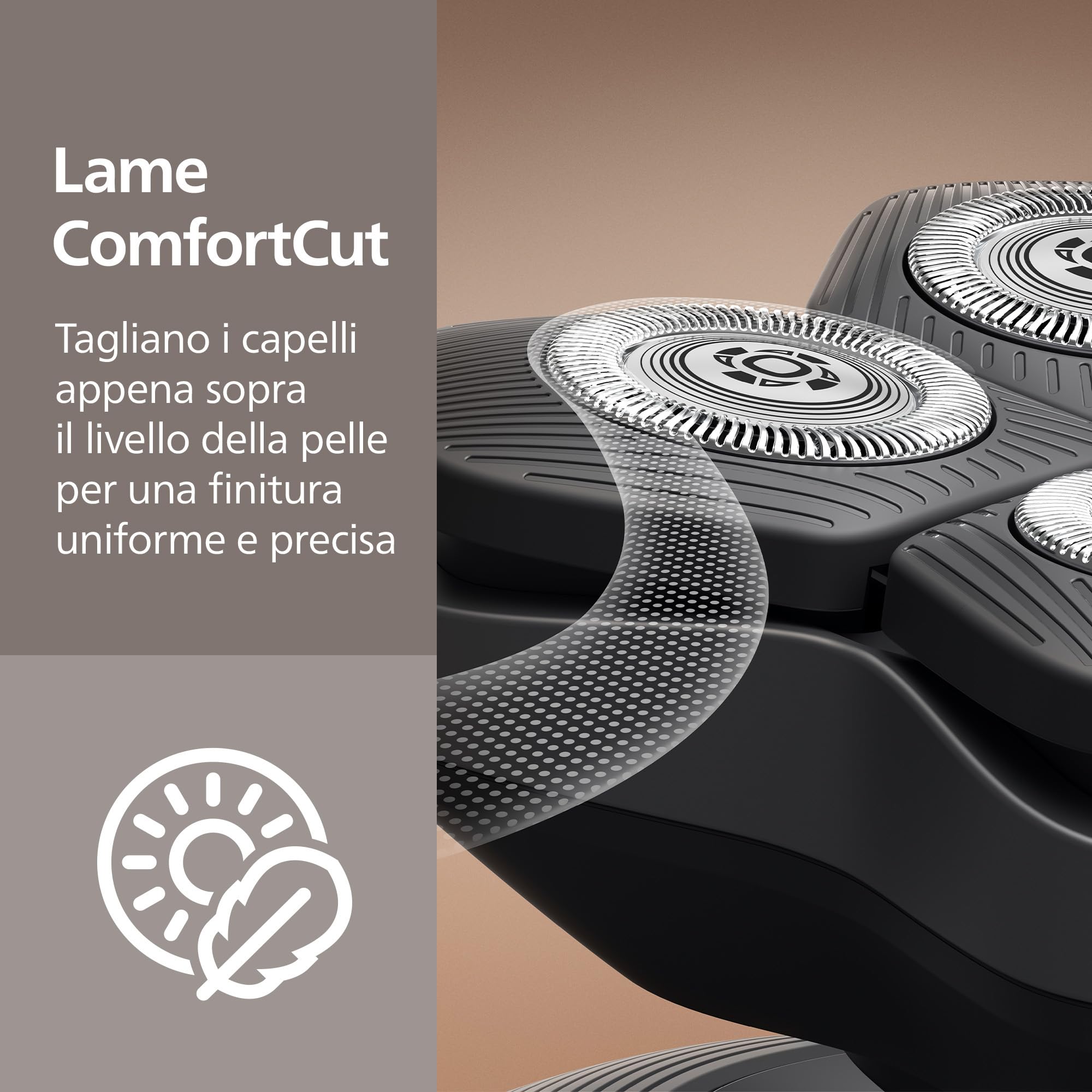 Philips Head Shaver Pro Serie 9000 - Rasoio per uomo e donna, testina flessibile a 360° e lame ComfortCut per una rasatura pulita e delicata sulla pelle, modello HS9980/15