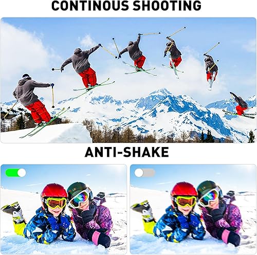 Miniatura 5 de Cámara digital de apuntar y disparar de 48 MP con modo macro, cámara digital compacta 4K HD con flash, zoom de 16x, antivibración, pantalla IPS de