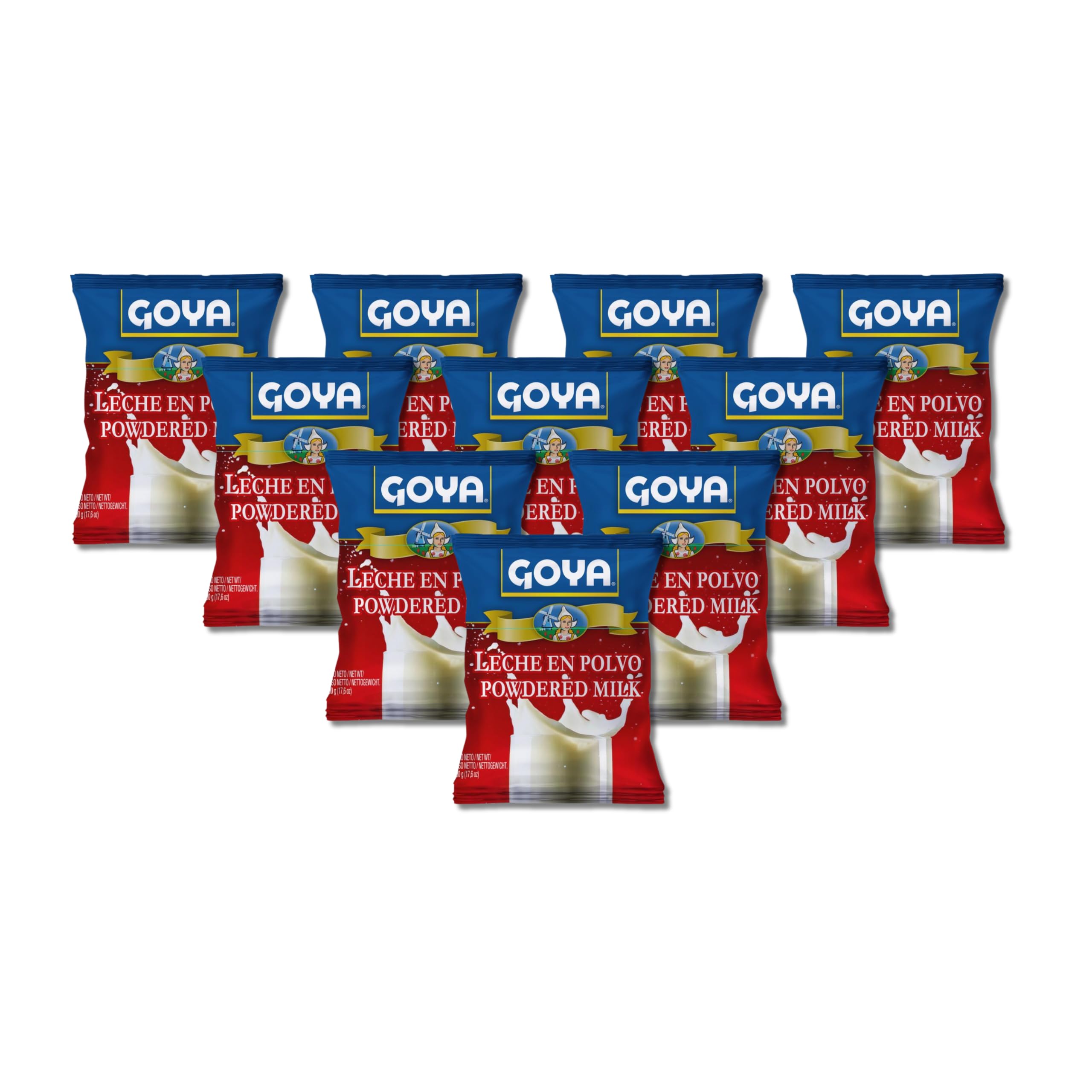 Leche en Polvo - Pack de 10 Unidades x 500g (Total 5kg) - Leche Entera de Origen UE Procesada en España - Formato Ahorro para Repostería, Café y Uso Diario - NEXU