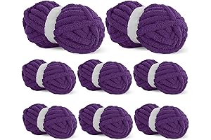 8-Pack Chunky Chenille Yarn: The Perfect Pick for Plush and Cozy Creations