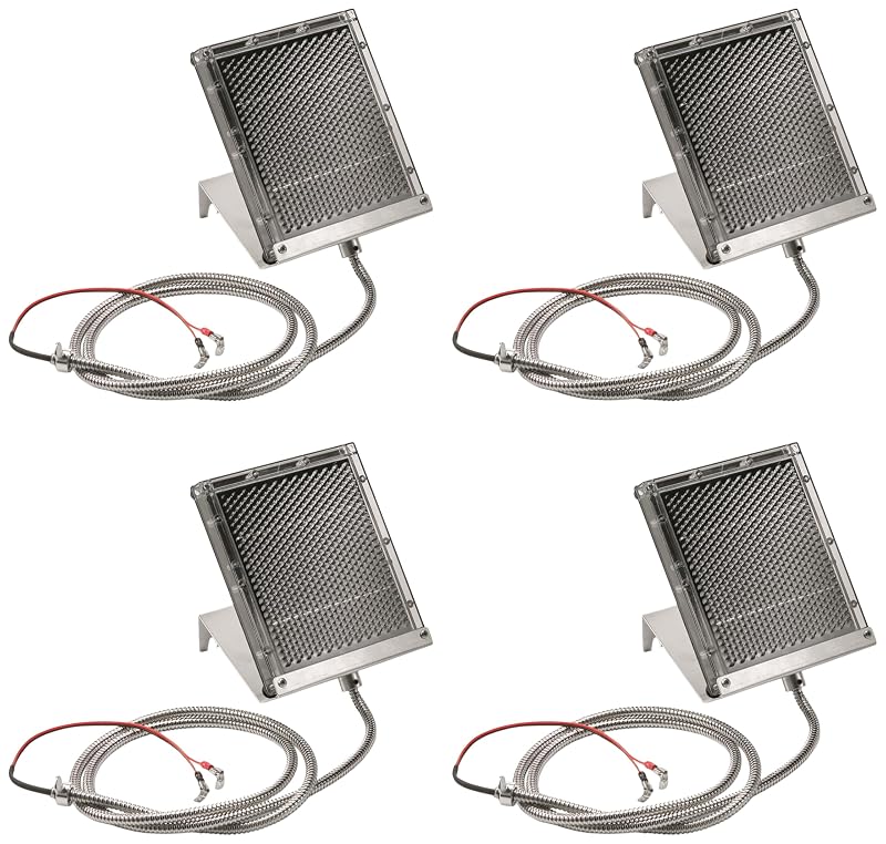 Kit com 4 Painéis Solares de 12 V Boss Buck para Alimentador de Caça, Pré-montados com Suporte, Fiação Protegida e Carregador de Bateria
