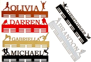 Personalized Medal Holders, Custom Medal Metal Display Rack Awards, Medal Hanger Monogram, Sports Signs, Gymnastics, Running, Marathon, Ice Hockey, Baseball, Football, Gift for Sports Lover, 20 inch