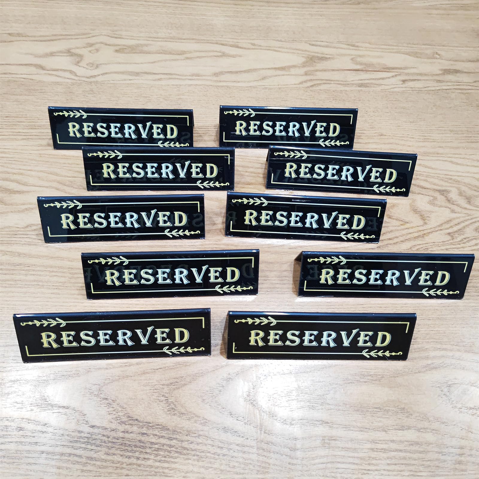 Lot de 10 panneaux réservés en acrylique pour tables, tentes, réservations d'invités, pour mariage, restaurant, affaires, bureau, réunion, fête