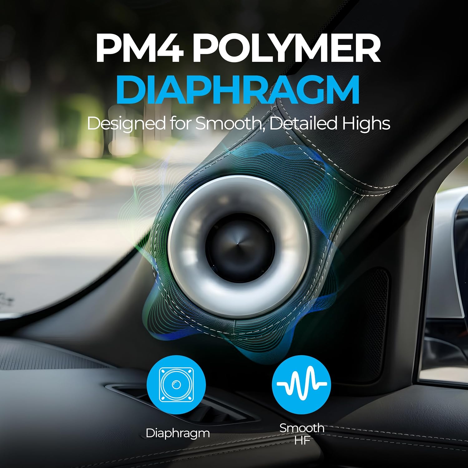 Beyma 60W 1-inch Compression Bullet Tweeter, 4 Ohm High Frequency Super Tweeter Speaker Driver with Neodymium Magnet for Car Audio and Motorcycles -SQL60