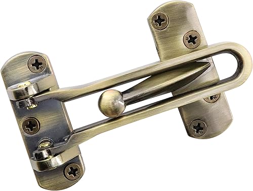 Vista 21 de LBY Paquete de 2 cerraduras de puerta de barra oscilante resistente, cerradura de seguridad antirrobo en forma de U, cerradura de puerta de Oro