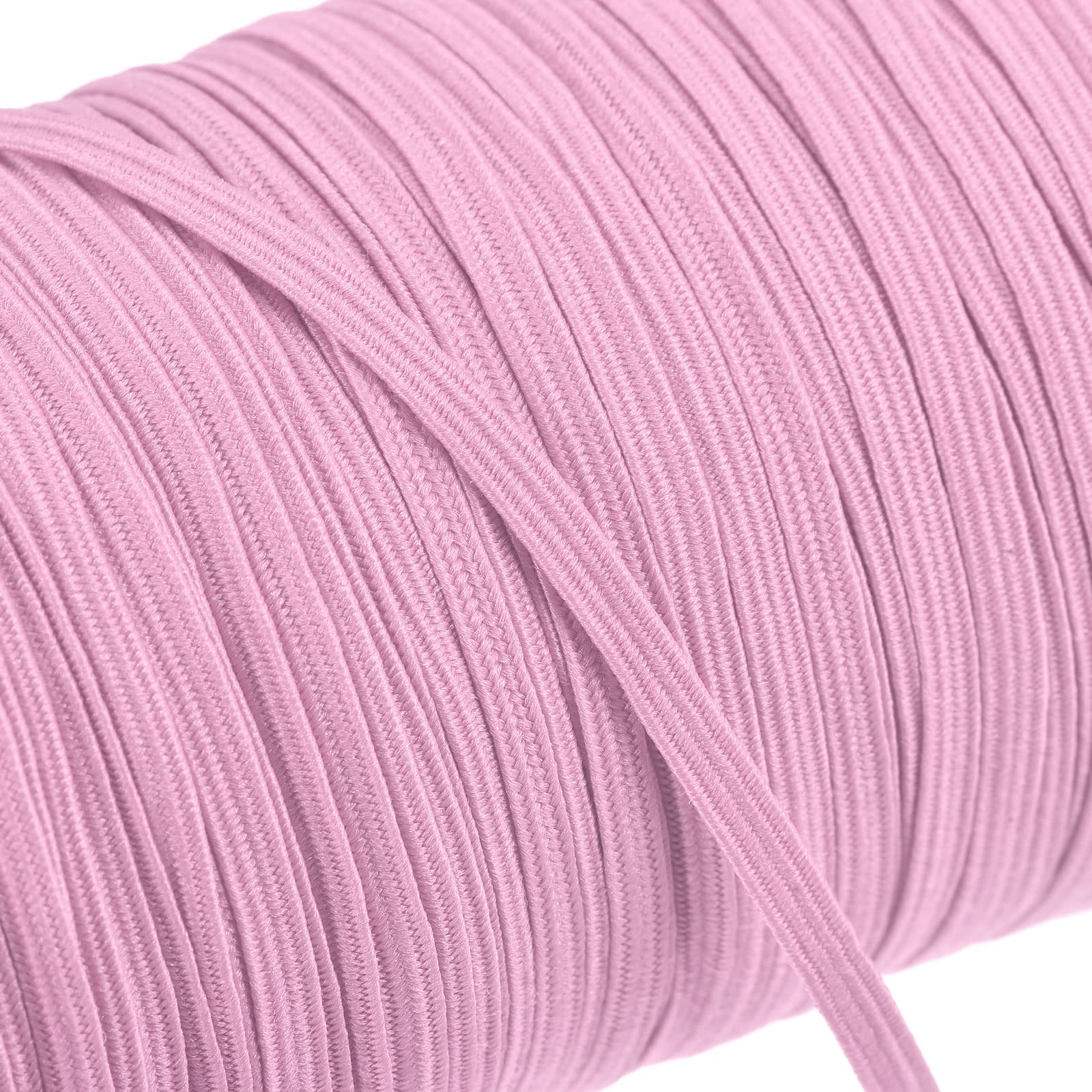 MECCANIXITY Flat Elastic Cord For Sewing - 1/8 Inch (3mm) Width, 109 Yards, Heavy Stretch For DIY Crafts, Waistbands, Headbands & More (Light Yellow)