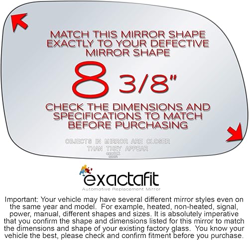 Miniatura 2 de Espejo lateral del pasajero de repuesto para Jeep Grand Cherokee 1999 2000 2001 2002 2003 2004 Jeep Grand Cherokee Puerta derecha espejos convexos
