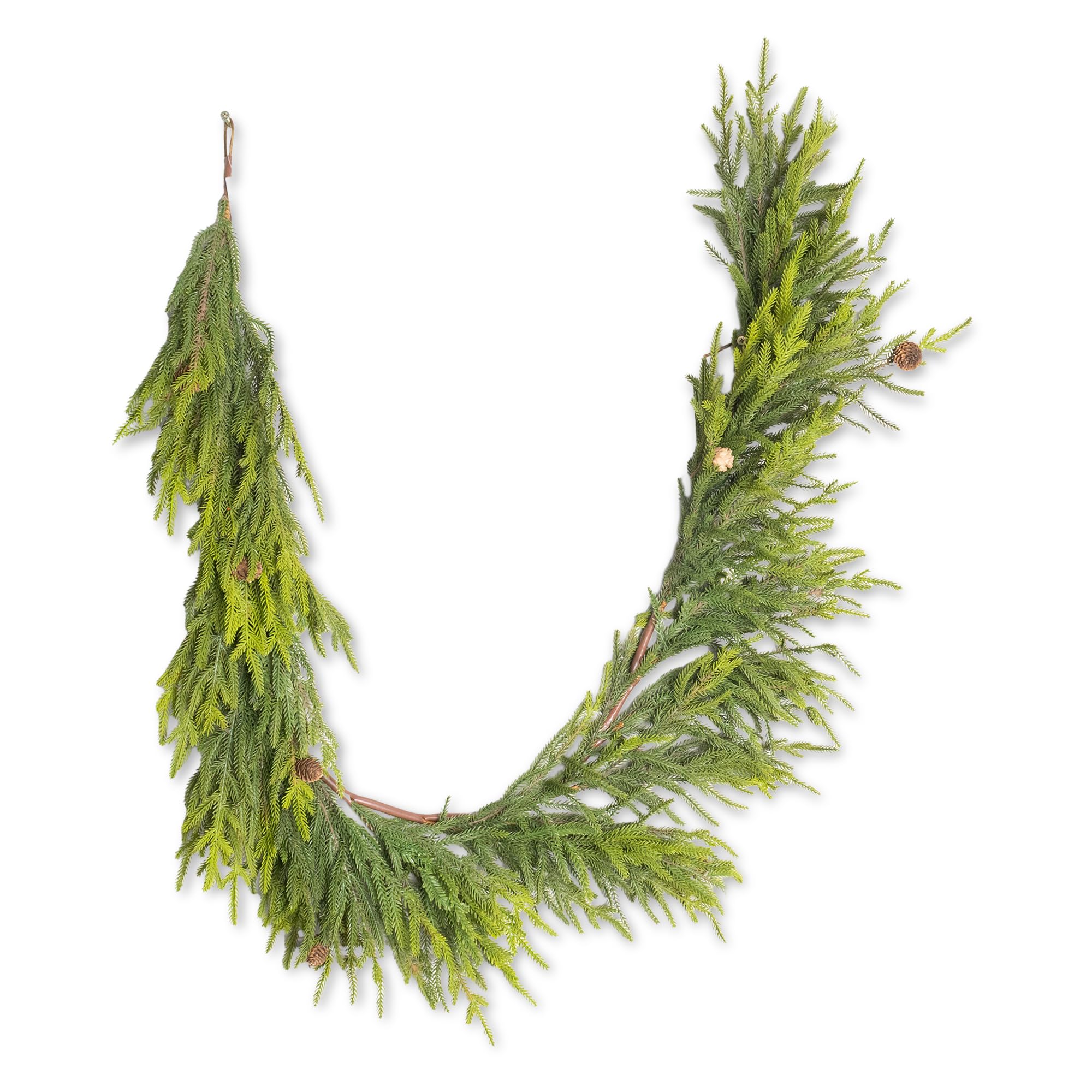Shatchi Unisex Green Christmas Garland With Mini Pine Cones 180Cm Garlands For Door Decor In | Size: 180 Cm