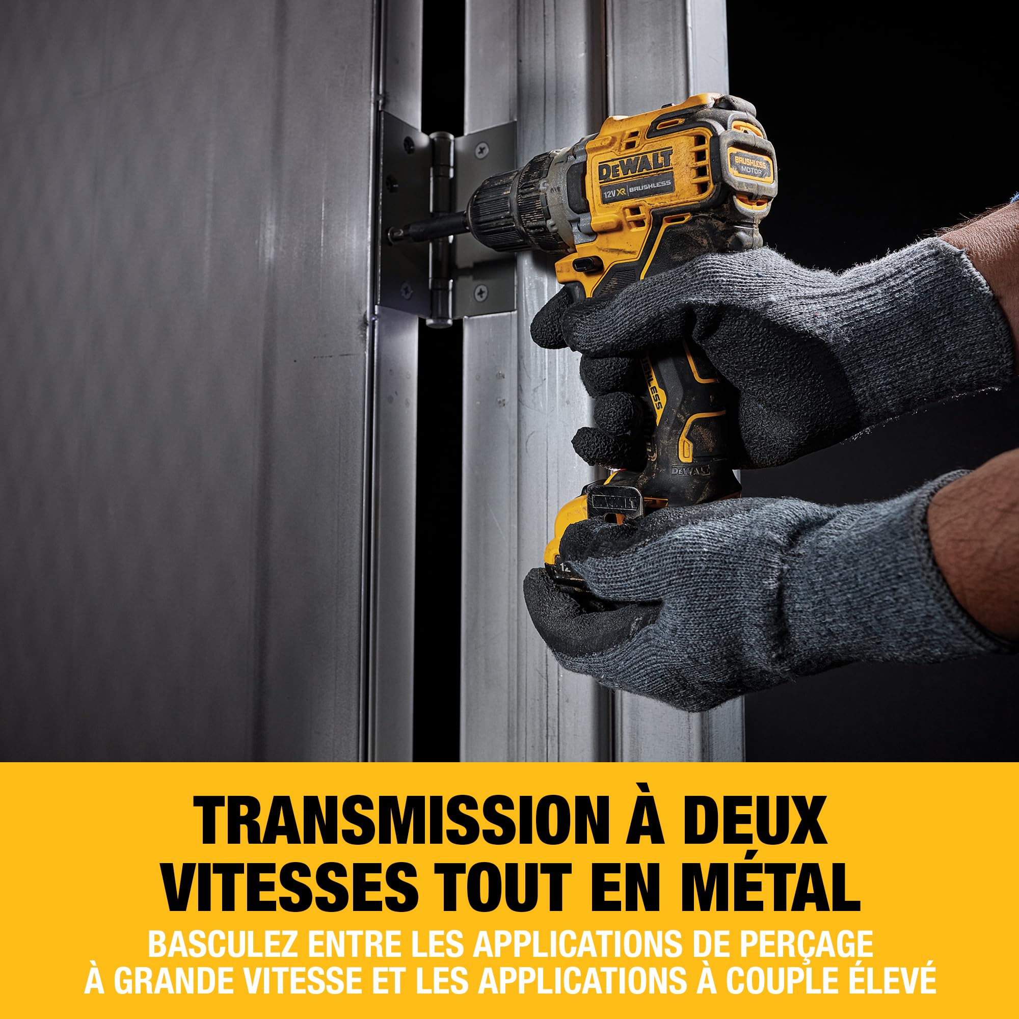 DEWALT Perceuse-visseuse Brushless XR 12V DCD701D2-QW avec 2 batteries Li-Ion 2Ah et coffret TSTAK