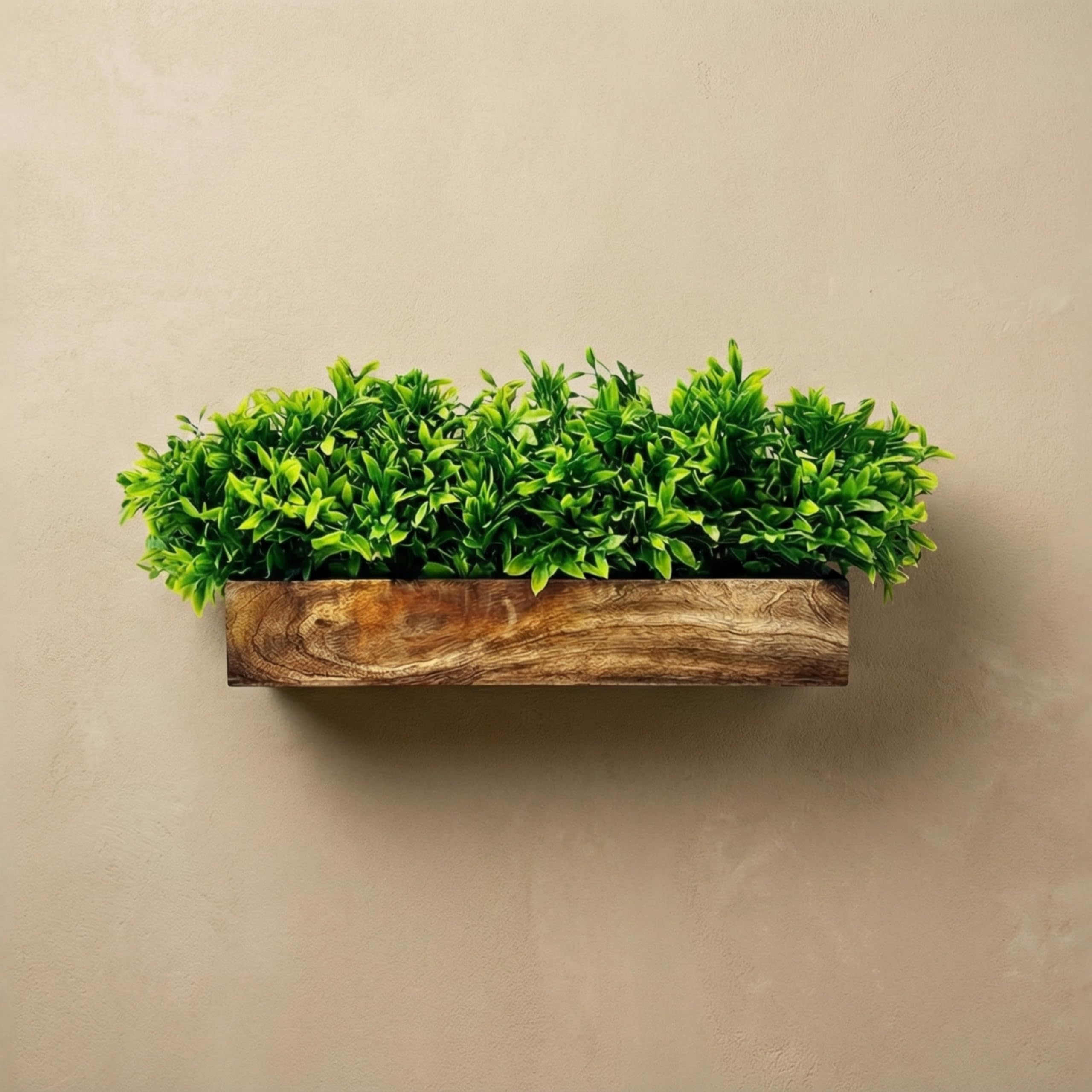 Dekorly Artificial Plants Bunch, Wall Hangings, Gardenia Plants for Home Tabletop Balcony, Bedroom Living Room Housewarming, Wedding Plants Decor (Width : 30CM, Wooden Hangings Planter, Design-B)-image-41