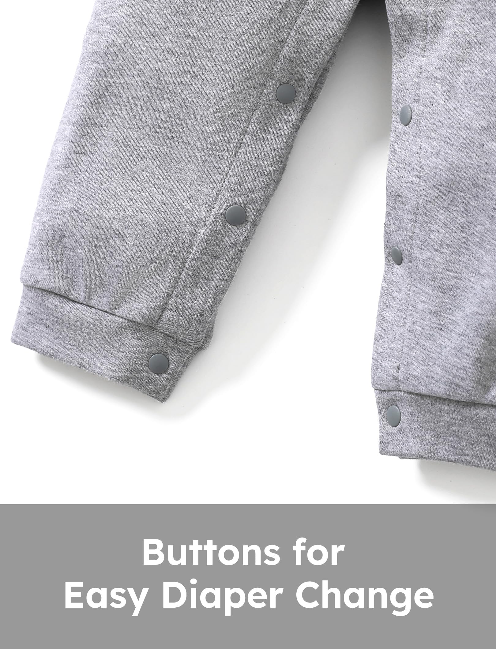 PATPAT Pagliaccetti per Bambino Cotone Morbido con Maniche Lunghe e Senza Piedi, Onesie Neonato Personalizzati per Maschi e Femmine, Tutine Neonato 0-3 Mesi, Body Lungo, Regalo Neonato Maschio