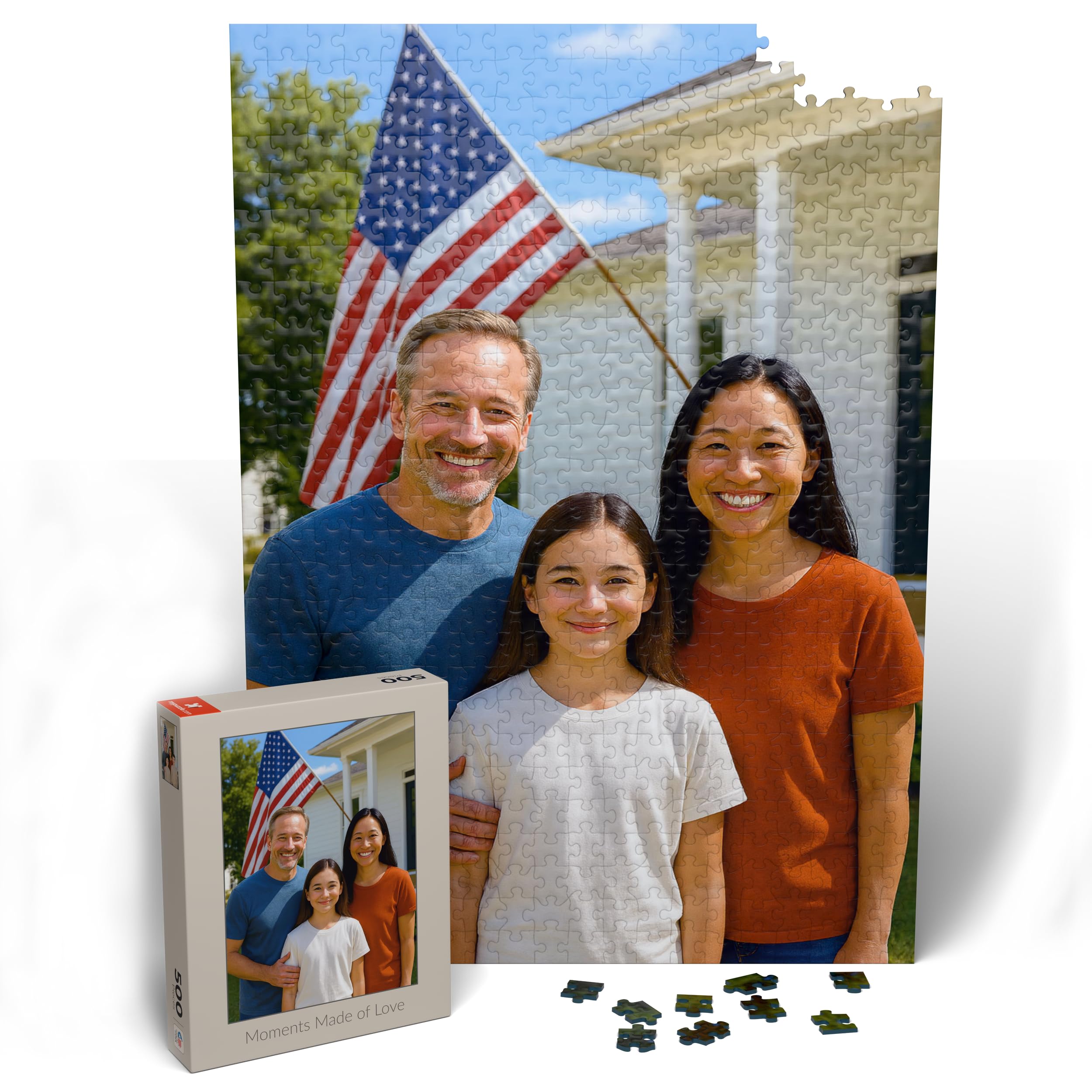 MyPuzzle Custom Photo Puzzle - Personalized Jigsaw Puzzle Made from Your Own Picture, Ideal Gift for Birthdays, Mother's Day, Valentine's Day & Weddings - 500 Pieces (Portrait/Vertical)