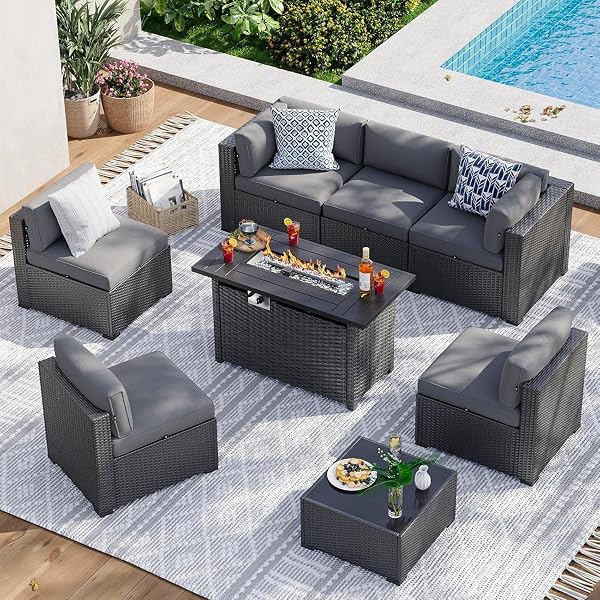 A style-forward patio set built for comfort and atmosphere