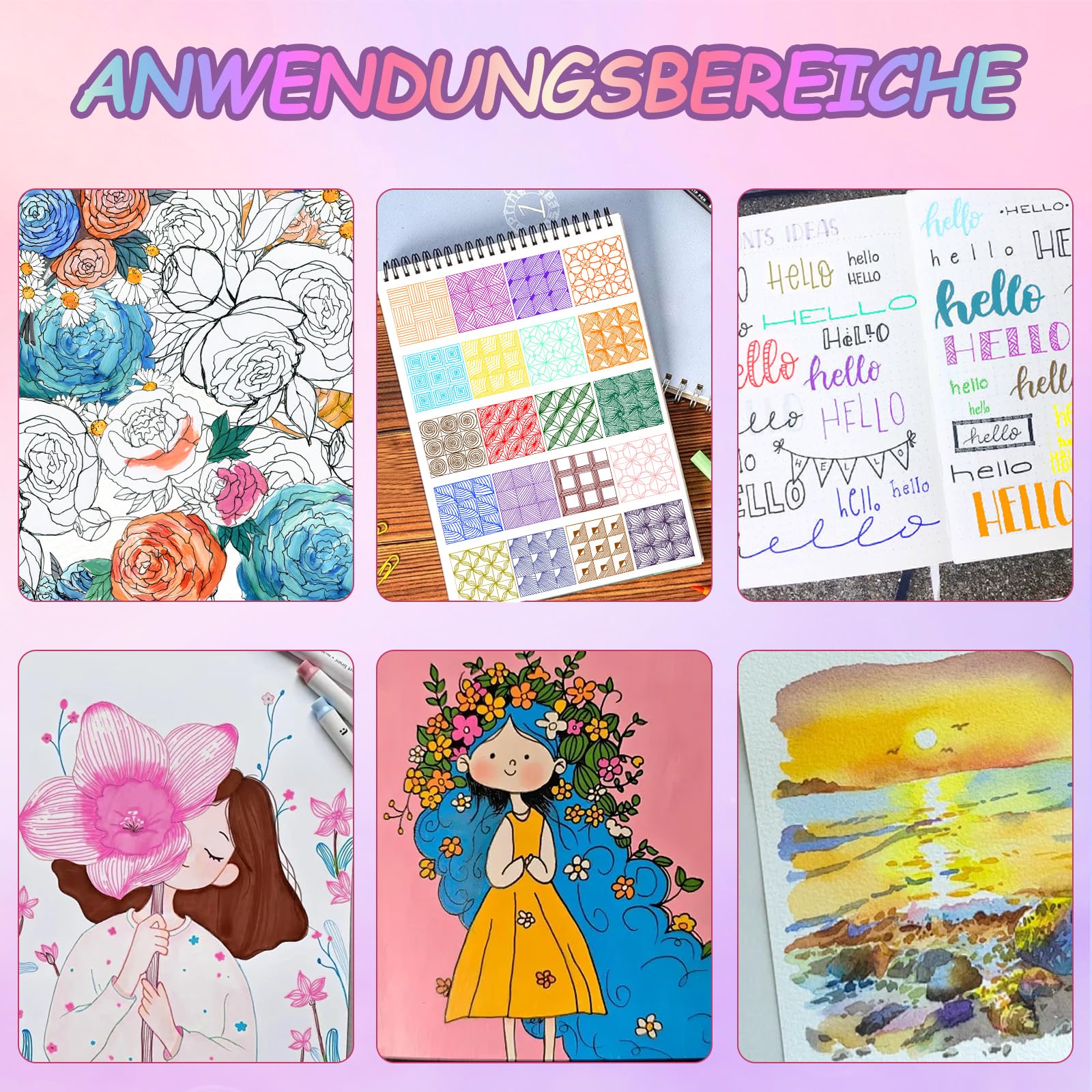 120 Farben Filzstifte Dual Brush Pinselmarker, Dual Brush Pen Set Filzstifte Feine Spitze & Pinselspitze für Erwachsene, Fineliner Set Malstifte für Ausmalen, Malbücher, Manga Handlettering