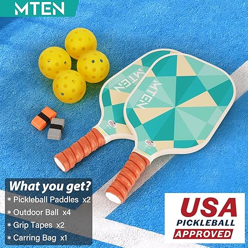 Vista 15 de Pickleball Paddles, USAPA Approved Fiberglass Surface Pickleball Set with Pickleball Rackets, Pickleball Paddles Set for Men Women azul (blue*1)