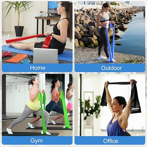 Miniatura 6 de Bandas de resistencia para entrenamiento, bandas de entrenamiento con diferentes fuerzas, banda elástica para ejercicio, equipo de terapia física,