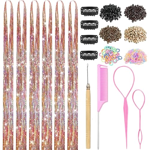Hair Tinsel with Tools, Fairy Hair Tinsel Kit for Girls
