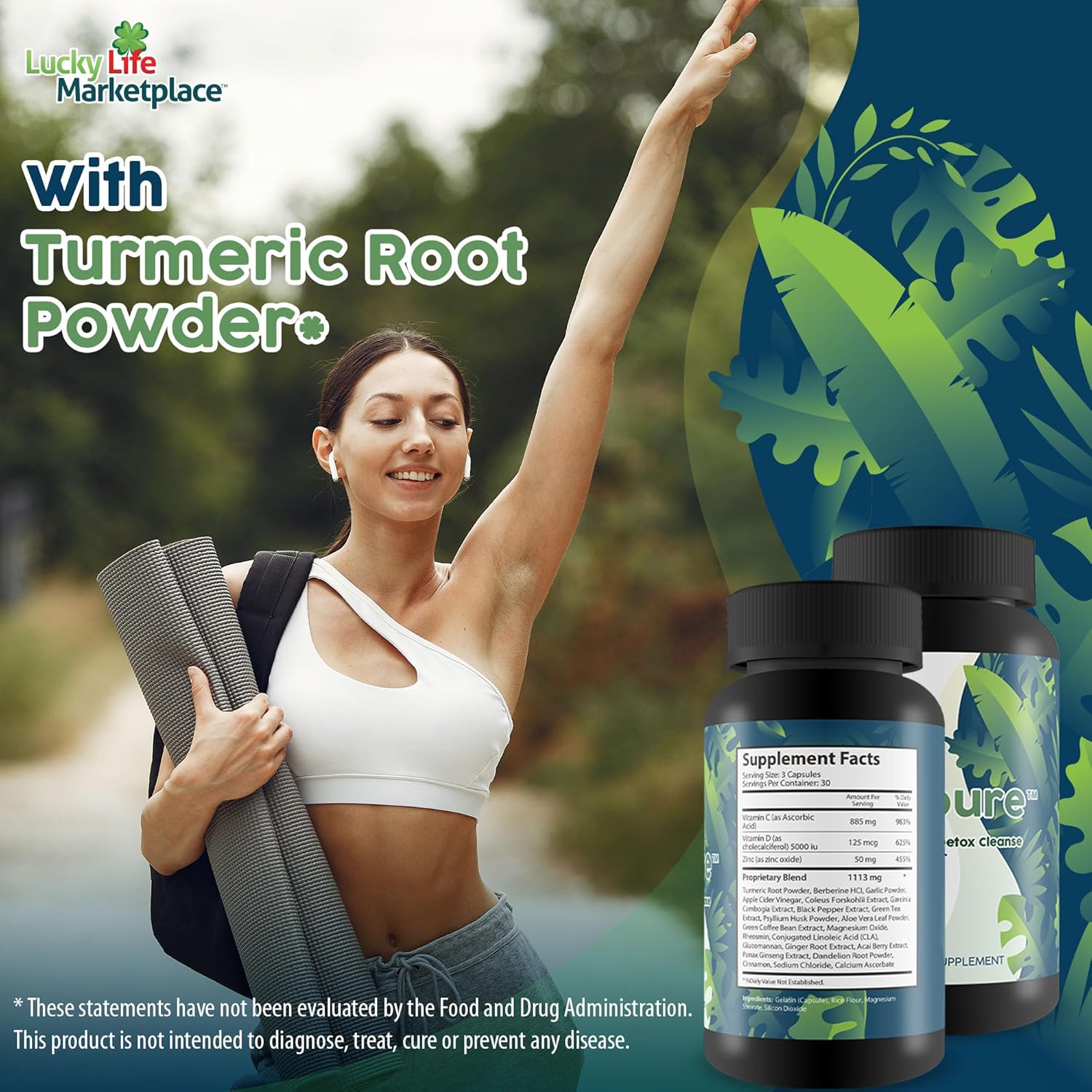 Mexipure - Maximum Exipure Detox Cleanse & Gut Bloat Reducer - Promote Healthy Digestion, Detoxification, Cleansing - Psyllium, Turmeric, Apple Cider Vinegar - Additional Immune Support Benefits