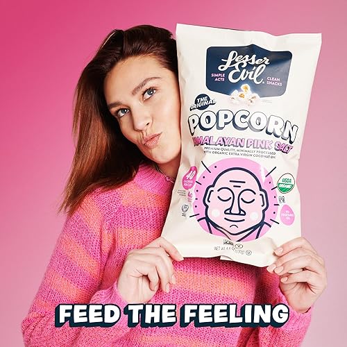 Miniatura 15 de LesserEvil Paquete variado de palomitas de maíz orgánicas, sal rosa del Himalaya (bolsa de 4.6 onzas), oro del Himalaya (bolsa de 4.6 onzas) y sabor