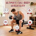 PIRIER Jeu de sonnettes réglables 25LB, 10-in-1 Bourdons réglables en poids libre, Ajustage à une main, Conception d'espace-sauvetage, Équipement d'entraînement de la force de gymnastique à domicile pour les hommes & Femmes
