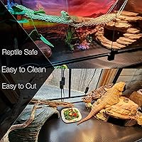 Vista 2 de MRREPTILE Alfombra de sustrato de reptil, sustrato de dragón barbudo, forro de terrario de tanque de reptiles para leopardo, Gecko, lagarto