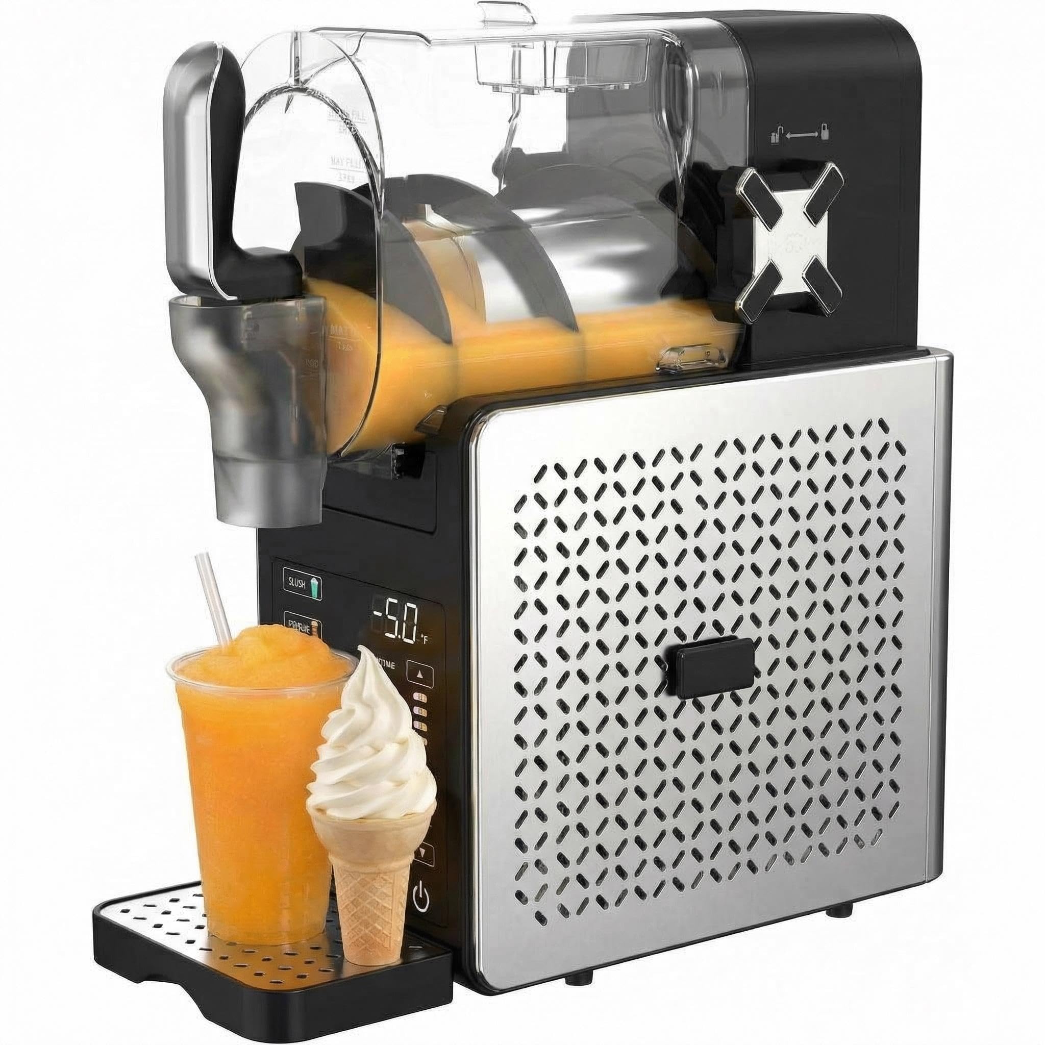 Máquina de Granizados 2.6L Sin Hielo – Granizadora Eléctrica 200W con Control Táctil, 6 Modos y Autolimpieza – Mantiene Frío 12h – Para Familia, Fiestas y Oficinas