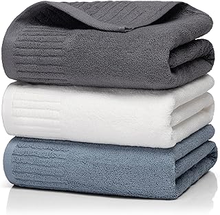 IKEA 大判バスタオル:快適&高品質!イケアのおすすめ大判バスタオル 18 Bath Towels, Set of 3, 100% Cotton, Stylish, Scandinavian Style, Absorbent, Quick Drying, 27.6 x 55.1 inches 70 x 140 cm, Large Size, Suitable for Home, Hotels, Commercial Use, Sports, and