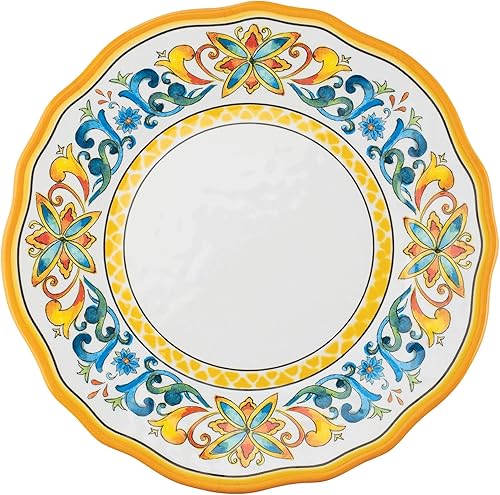 Miniatura 28 de UP ware Tuscany - Juego de vajilla de melamina de 12 piezas, juego de platos para exteriores, juegos de platos y cuencos, servicio para 4