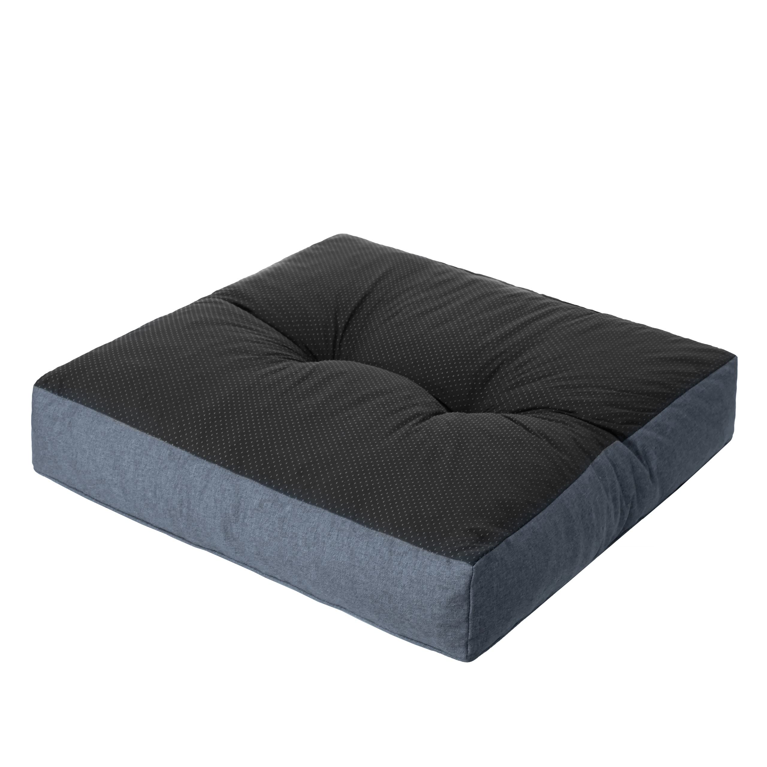 PillowPrim PillowPrim, Poduszki na palety, poduszka na krzesło, fotel rattanowy, do użytku na zewnątrz, poduszka do siedzenia, poduszka na krzesło, meble rattanowe, granatowa, 60 x 60 cm