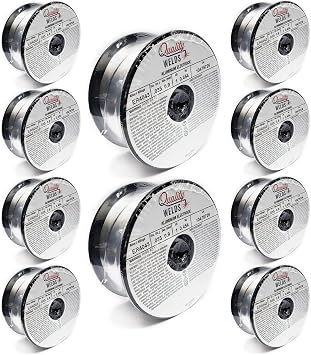 ER4043 MIG Aluminum Welding Wire 1 Lb x 0.035"Quality Welds Metals single spool General Purpose Compatible with Weldcote Metal, Hobarts, Techniweld, Lot 10 pieces