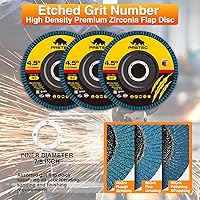 Vista 9 de Paquete de 26 ruedas de disco de molienda de corte con aleta angular de 4 1/2 pulgadas, 20 paquetes de ruedas de corte de 4.5 x 1/4 x 7/8 pulgadas