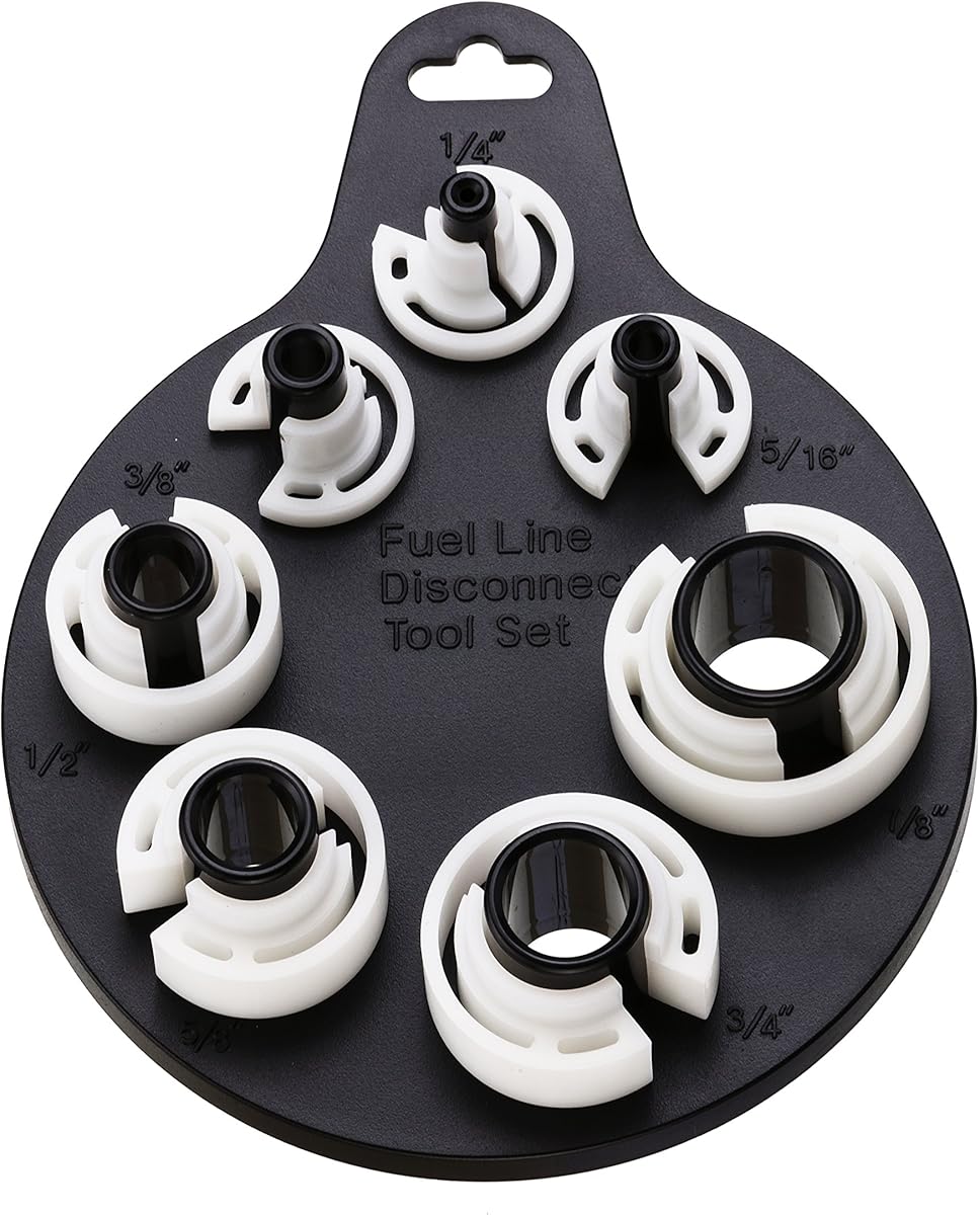 ARES 70317 - Air Conditioner and Fuel Line Quick Disconnect Tool Set - Includes 7 Popular SAE Standard Sizes for Multiple Applications - Sizes Range from 1/4-Inch to 7/8-Inch