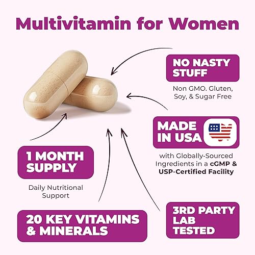 Miniatura 8 de Suplemento multivitamínico multimineral para hombres + mujeres, paquete de 2 botellas. Respuesta inmune saludable, articulaciones y huesos fuertes,