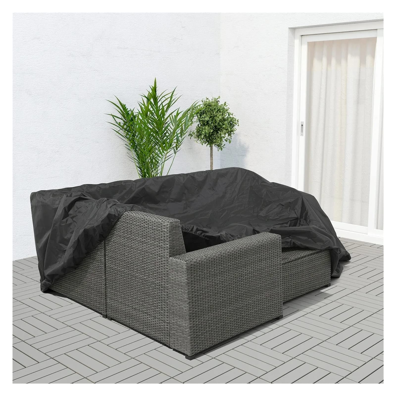Winter vierkante tuinmeubelhoezen, kubushoes terrasmeubelhoes buitentafelhoezen van 215 x 210 x 100 cm (l x b x b x h) 420d Oxford-doek koudebestendig, regenbestendig, UV-bestendig, en kleurbestendige Winter vierkante tuinmeubelhoezen, kubushoes terrasmeubelhoes buitentafelhoezen van 215 x 210 x 100 cm (l x b x b x h) 420d Oxford-doek koudebestendig, regenbestendig, UV-bestendig, en kleurbestendige