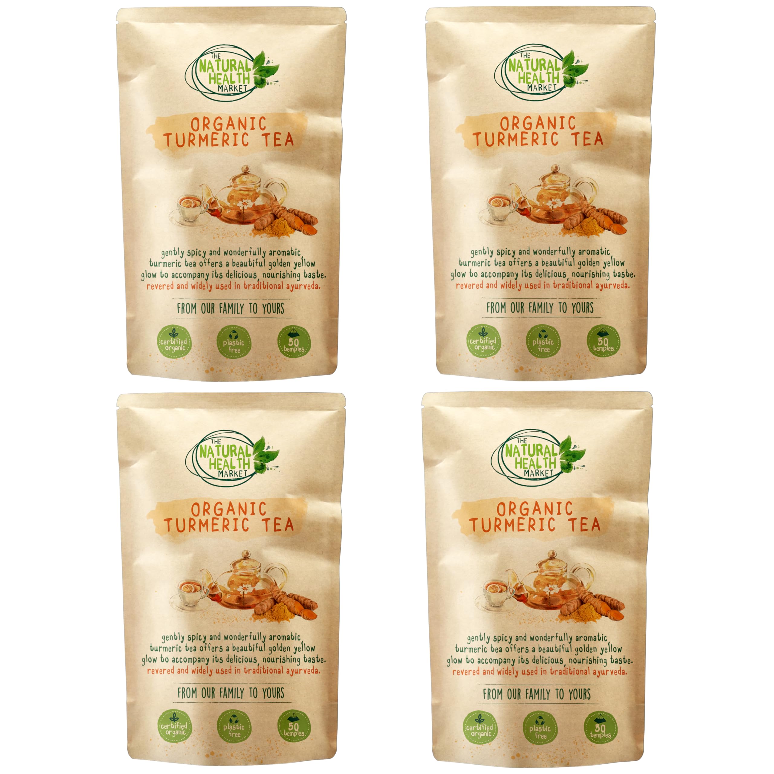Organic Ginger Tea Bags – Strong Pure Ginger Root Herbal Tea – Plastic-Free & Caffeine-Free – Soil Association Organic – 50 Compostable Tea Bags – The Natural Health Market — view 49