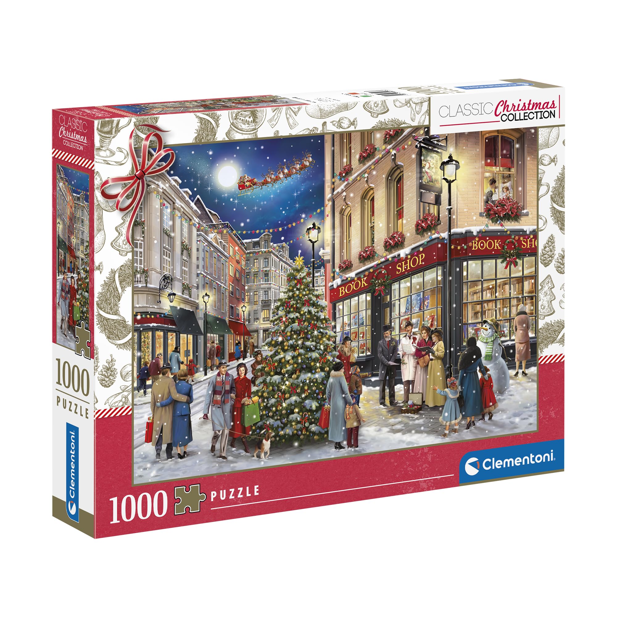 Clementoni - Puzzle 1000 Pieces - Christmas Stroll - Classic Christmas Collection - 69 X 50 cm - from 12 Years of Age to Adult - 81498