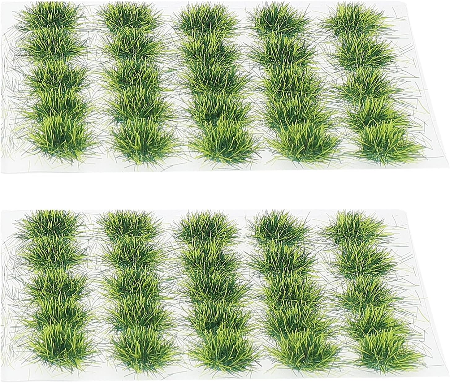Vaguelly Simulation Grass Cluster Model Material 2.36X2.75X0.39In Faux Grass Clusters for Miniature Train Scenery Table Decor 50 Pcs Box