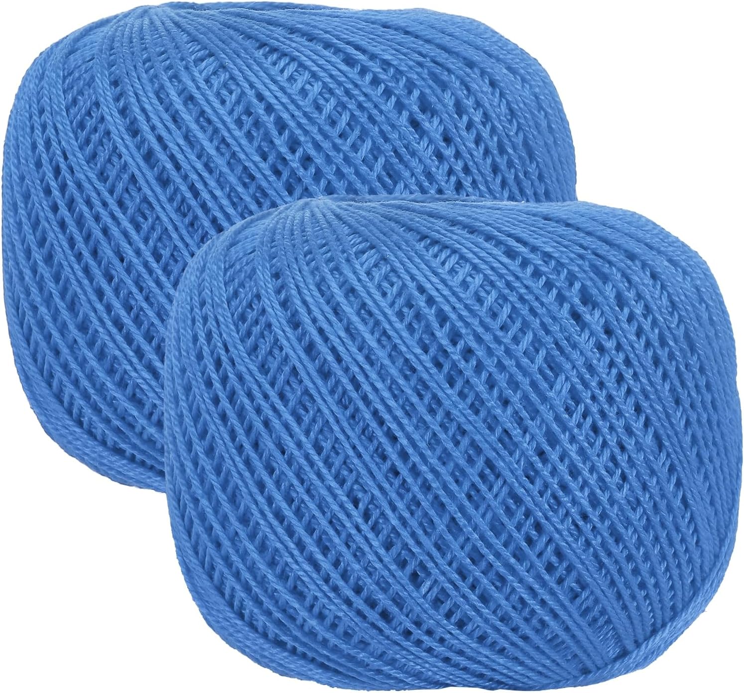sourcing map 2 Rolls 164 Yards Size 3 Dark Blue Cotton Crochet Thread Lace Weight Yarn Tatting Thread for Crocheting Knitting Embroidery Sewing
