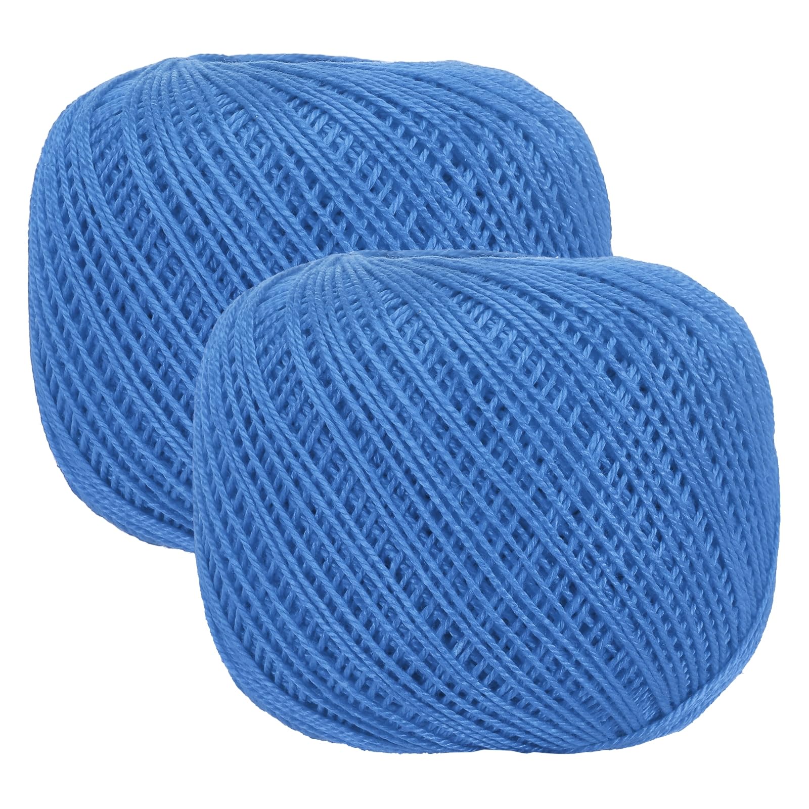 sourcing map 2 Rolls 164 Yards Size 3 Dark Blue Cotton Crochet Thread Lace Weight Yarn Tatting Thread for Crocheting Knitting Embroidery Sewing