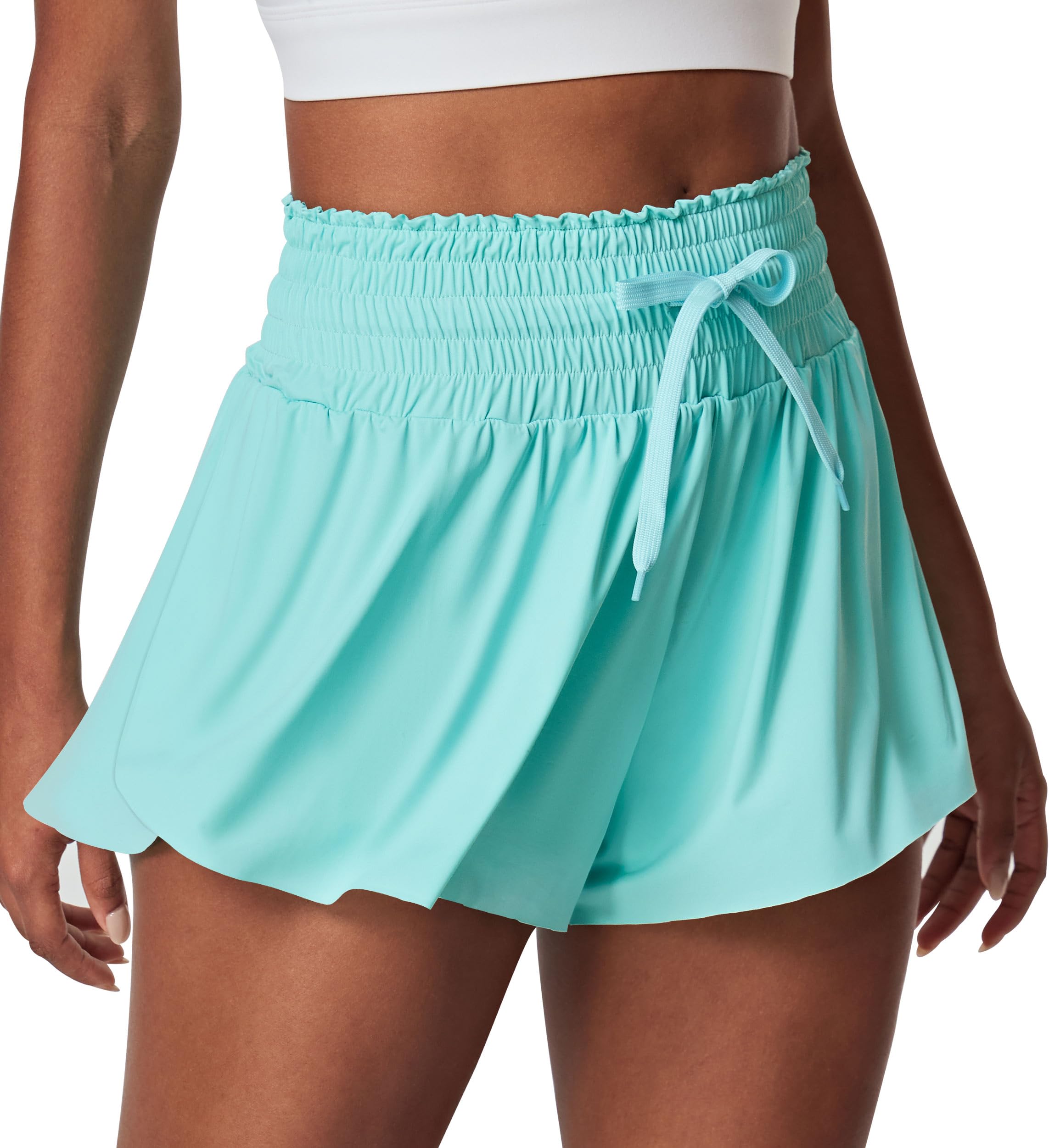 IUGA Athletic Shorts for Women High Waisted Butterfly Shorts Flowy Running Workout Tennis Skorts with Pockets Preppy Clothes